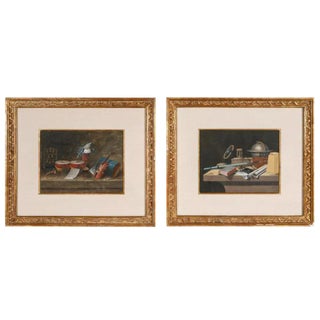 19th C. French Gouache Still Life For Sale