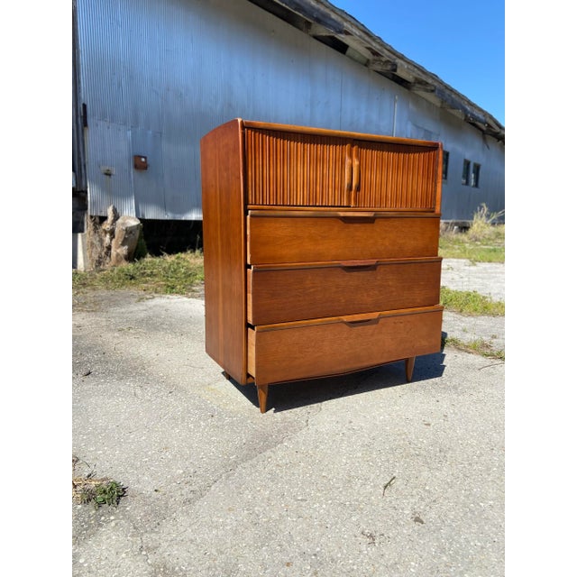 Paint Mid-Century Kent Coffey Cadence Highboy Dresser For Sale - Image 7 of 13