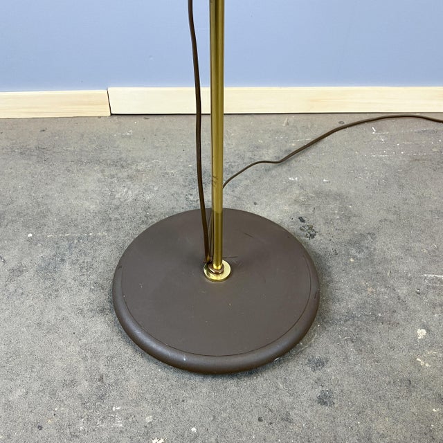 Two-Light Floor Lamp with Plastic Spotlights on a Brass Rod from Hustadt Leuchten,1970s For Sale - Image 10 of 13
