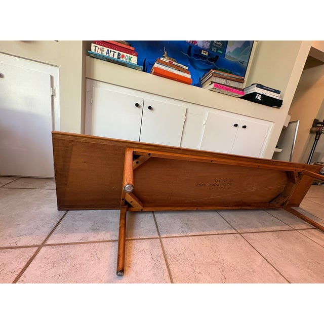 Vintage Mid Century Modern Drexel Declaration Solid Walnut Bench / Coffee Table by Kipp Stewart For Sale In Miami - Image 6 of 16