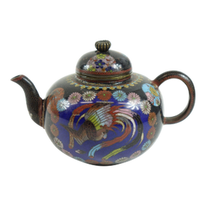 Antique Chinese Cloisonne Decorative Teapot