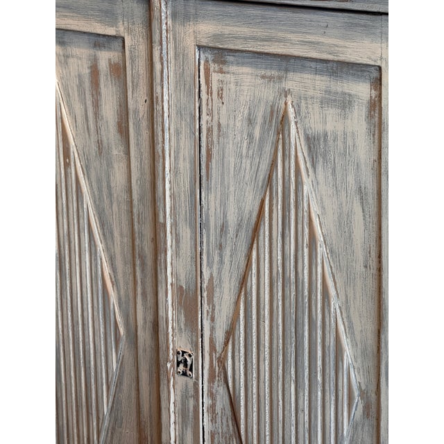 Vintage Swedish Painted Cabinet For Sale - Image 6 of 11