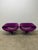 Pair of rare Ribbon® chairs in original purple Kvadrat Tonus 4 fabric on lacquered light gray bases by Pierre Paulin for...
