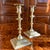 English Pair of Antique Georgian Brass Candlesticks For Sale - Image 3 of 10