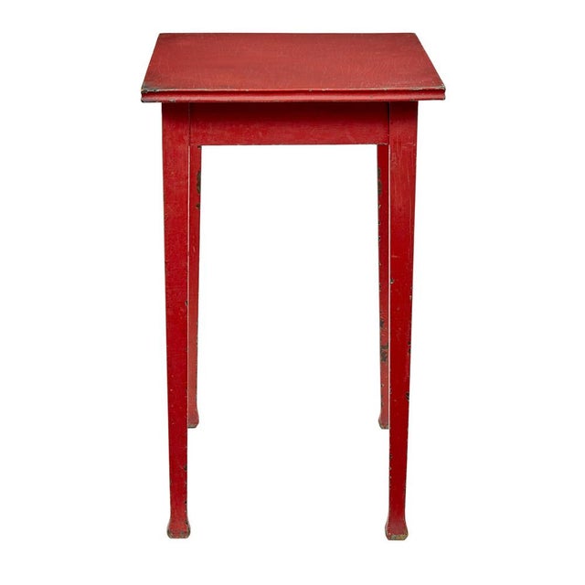 scandinavian 19th century red painted side table circa 1890. striking in colour this delightful table has many uses around...