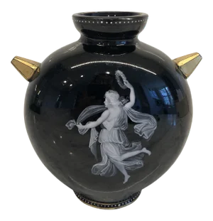 Vintage Mary Gregory Hand-Painted Glass Bottle
