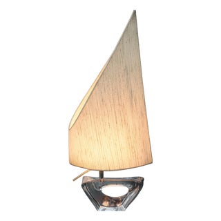 Vintage Sailboat Desk Lamp by Daum Studio, 1950s For Sale
