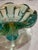 Mid-Century Green & Turquoise Sculptural Art Glass Bowl For Sale In Philadelphia - Image 6 of 9
