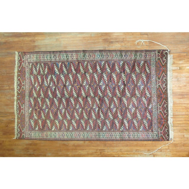 Asian Antique Zabihi Collection Tribal Turkeman Rug - 6'8" x 10'10" For Sale - Image 3 of 7