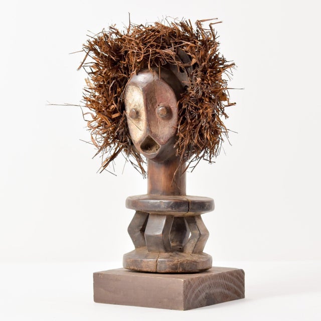 Early 20th Century Bembe Janus Wood Figure on Custom Base For Sale In Denver - Image 6 of 8