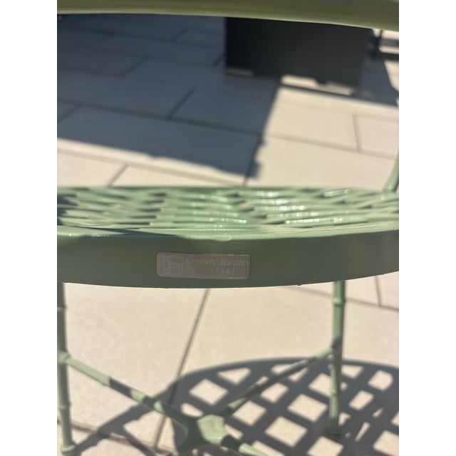 Brown Jordan Rare Vintage Chinoiserie Style Calcutta Patio Chairs by Brown Jordan- A Pair For Sale - Image 4 of 7