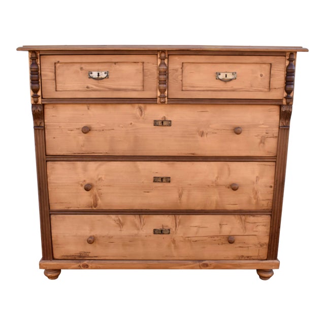 Pine Chest of Five Drawers, Hungary, Circa 1890 For Sale