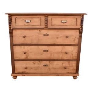 Pine Chest of Five Drawers, Hungary, Circa 1890