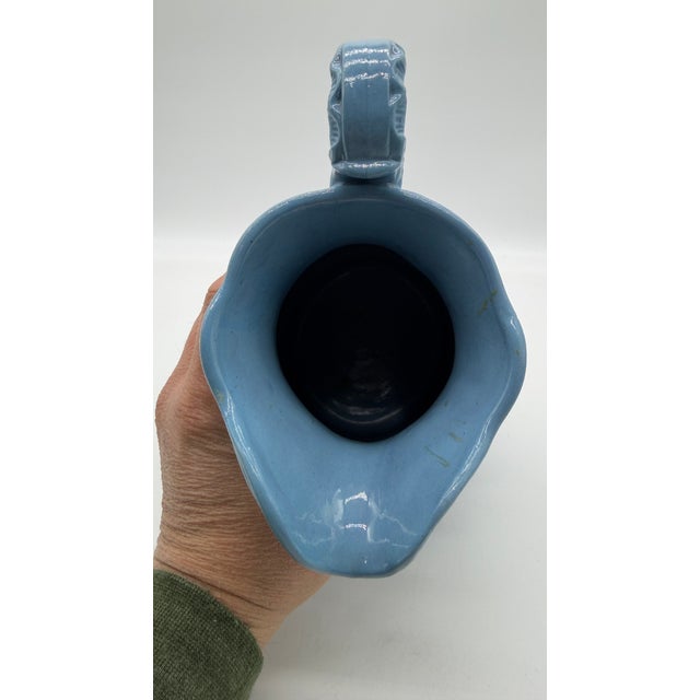 Blue A Very Fine Antique English Victorian Blue Salt Glazed Stoneware Jug, Circa 1850's For Sale - Image 8 of 12