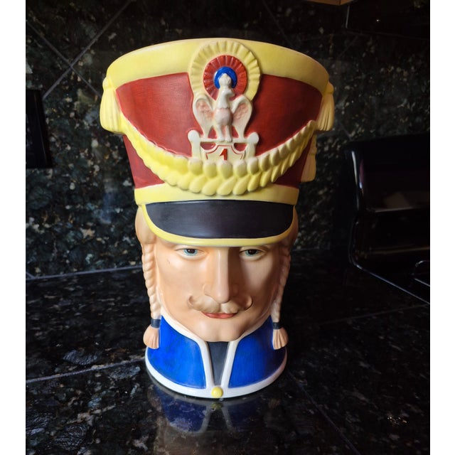Vintage Royal Orleans Napoleonic Military Head Vases - A Pair (Jg) For Sale - Image 11 of 18