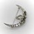 1900 - 1909 Early 20th Century Victorian Old Mine Cut Diamond Crescent Moon With Bow Brooch For Sale - Image 5 of 12
