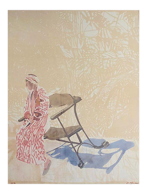 Sam Szafran, Lilette the Chair of Gaudi, 2007, Lithography