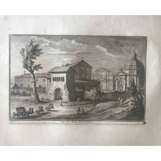 Giuseppe Vasi, Church of St. Paul at the Tre Fontane, Etching, 18th Century For Sale