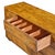 Wood Henredon Campaign Mid Century Oak and Brass Lowboy Dresser For Sale - Image 7 of 10