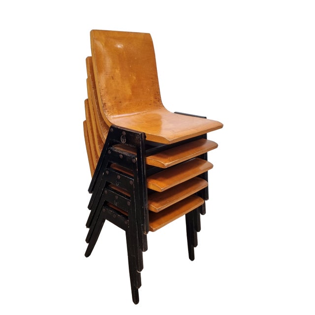 Stacking Chairs from Roland Rainer, Vienna, 1952 For Sale - Image 10 of 18