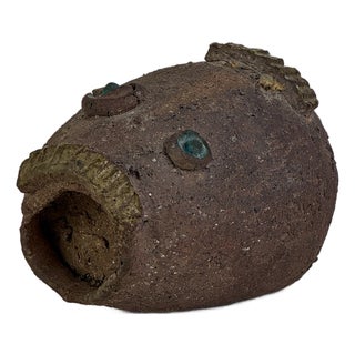 Mid 20th Century Vintage Ceramic Sculpture of Sea Creature For Sale