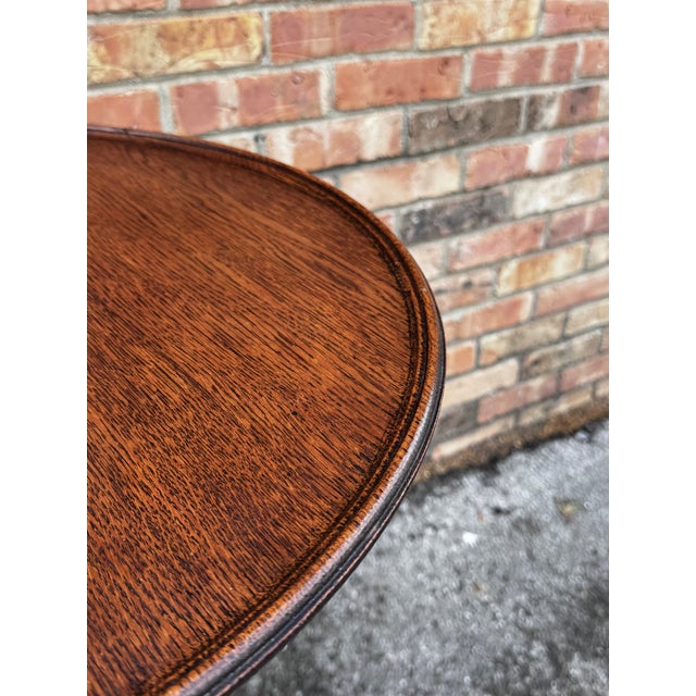 Wood Antique English Tilt Top Table For Sale - Image 7 of 12