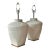 Contemporary White Ralph Lauren Ceramic Woven Rope Texture Lamps With Chrome Finials - a Pair For Sale