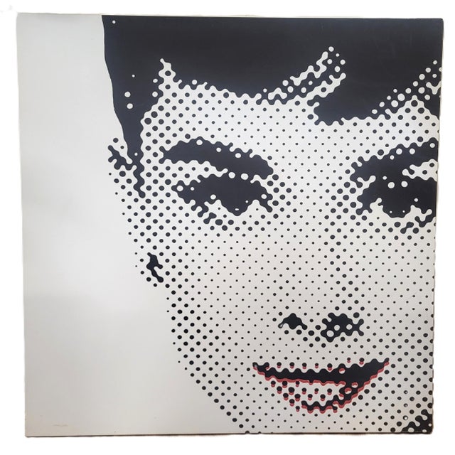 Pop Art Hungarian Audrey Hepburn - Acrylic on Canvas Dot Painting by Janos Schaab For Sale - Image 3 of 11