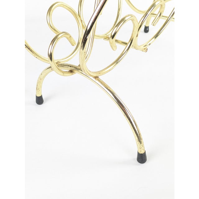 1960s Gold Wire Magazine Rack, France, 1960 For Sale - Image 5 of 11