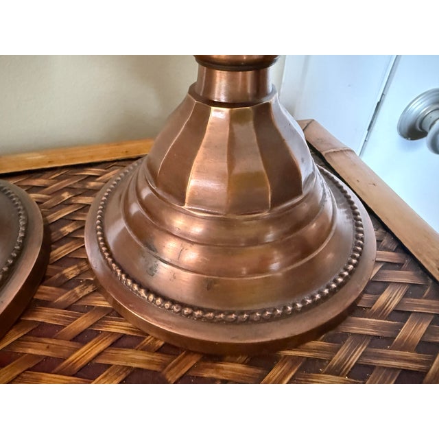 Mid-Century Modern Large Mid 20th Century Copper Finals- a Pair For Sale - Image 3 of 7