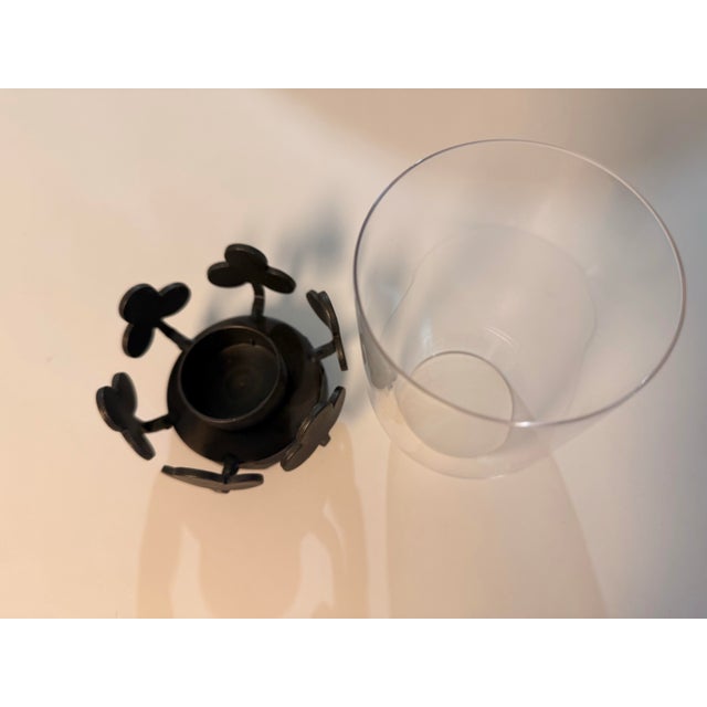 1970s 1970s Mid-Century Modern Boda Smide Wrought Iron & Glass Candleholder by Bertil Vallien - In Original Box For Sale - Image 5 of 10
