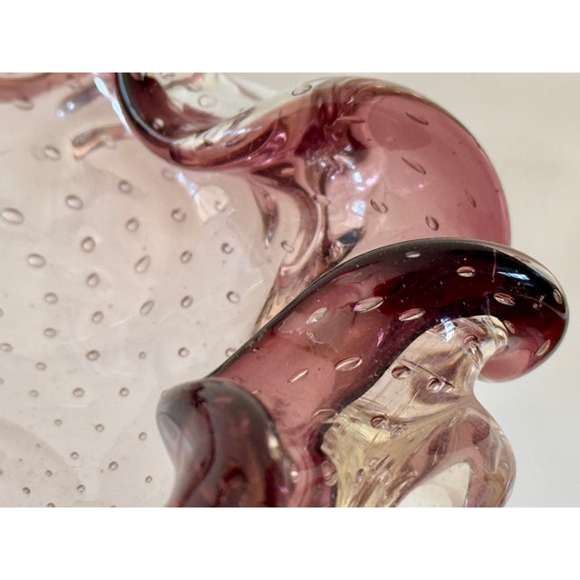 60’s Italian Bullicante Glass Dish For Sale In Palm Springs - Image 6 of 12