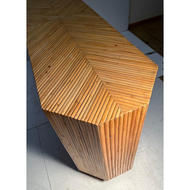 Mid 20th Century Vintage Bamboo Rattan Chest Drawers Sideboard Credenza Dresser by Milo Baughman For Sale - Image 5 of 8