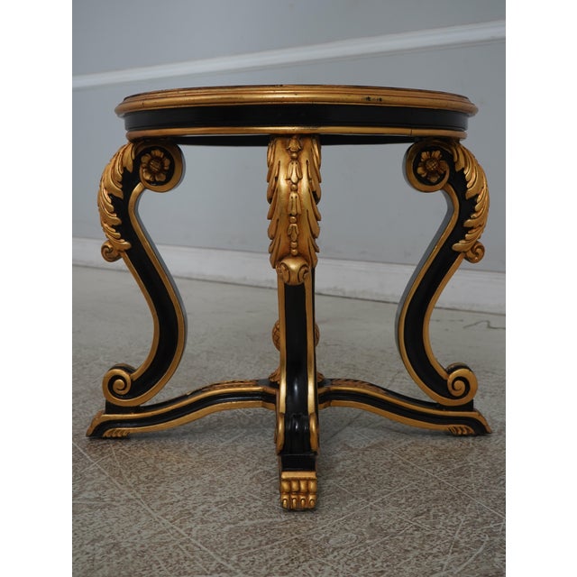 1980s Regency Style 3 Piece Coffee & Lamp Table Living Room Set For Sale - Image 5 of 12