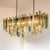 Mid-Century Modern Monumental Italian Rectangular Strip “Listelli” Murano Glass Chandelier by Simoeng For Sale - Image 3 of 6