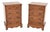 Antique Georgian Burr Walnut Bedside Chest of Drawers, 1930, Set of 2 For Sale