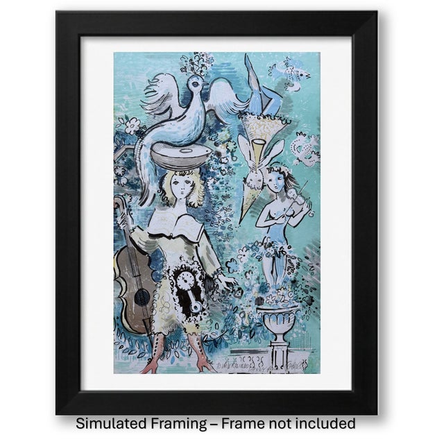 Charles Cobelle Original Mixed Media Painting Triptych - Set of 3 - MCM For Sale - Image 10 of 17