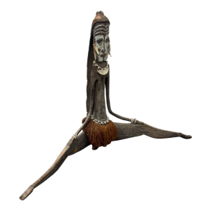 Papua New Guinea Handcrafted Wood Fertility Figure Sculpture