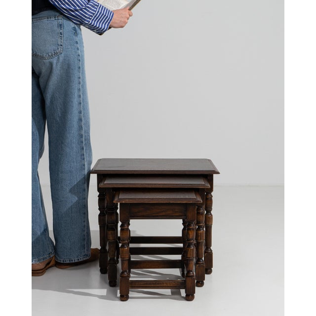 1970s Set Of Three Nesting Tables For Sale - Image 10 of 13