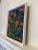 Vintage Contemporary Impasto Floral Still Life Framed Original Oil Painting, Red, Blue, Green For Sale - Image 4 of 11
