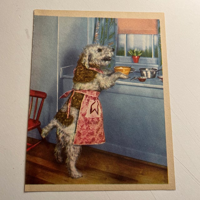 1959 Teddy the Terrier Cooking Dinner Dog Print For Sale - Image 4 of 4