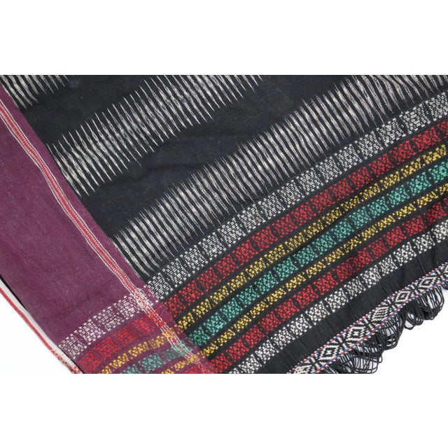 Purple Early 20th Century Indonesian Batak Textile - 2' x 5' For Sale - Image 8 of 9