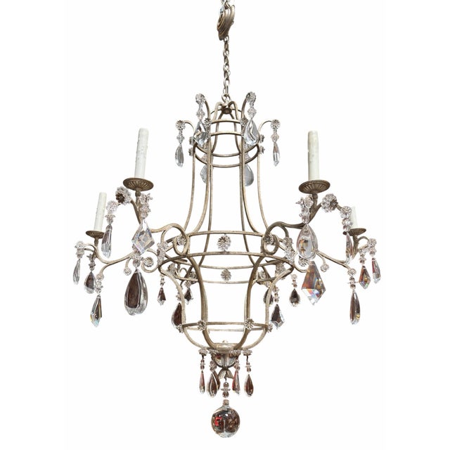 French Dennis and Leen Formations DuPont French Crystal Chandelier For Sale - Image 3 of 7