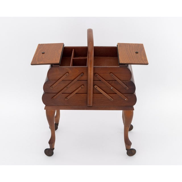 Early 20th Century Art Deco Walnut Sewing Box, Early 20th Century For Sale - Image 5 of 10