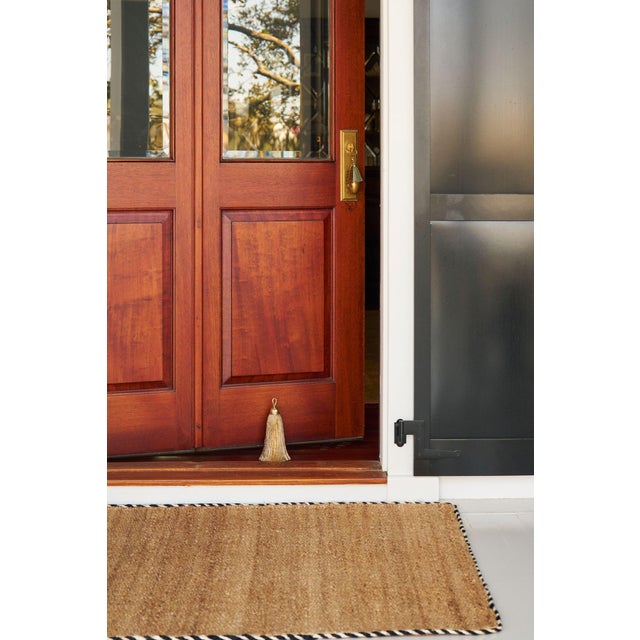2020s 21"x41" Jute Braided Doormat In Wrought Iron For Sale - Image 5 of 11