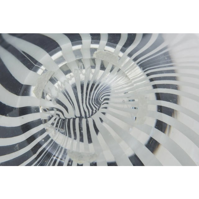 Vintage Sculptural Optical Swirled Swedish Glass Bowl For Sale - Image 10 of 11