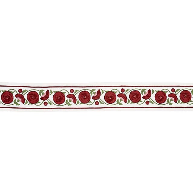 Full of color and depth, Saranda Tape is a painterly, scroll of flowers produced with a combination of hand-printing and...