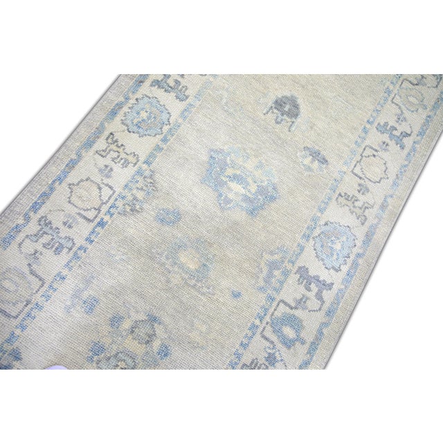 Early 21st Century Modern Turkish Oushak Rug 3'2" x 9'9" For Sale - Image 5 of 7