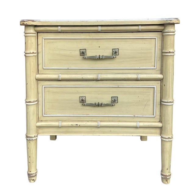 Ornamental & Decorative Materials Vintage Henry Link Bali Hai 5-Piece Bedroom Set | Faux Bamboo For Sale - Image 7 of 10