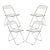 Set of 4 Pila Folding Lucite Chairs by Piretti for Castelli With Original Box For Sale